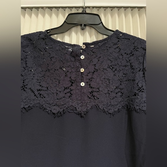 Lulus Picture This Navy Blue Long Sleeve Lace Top - Picture 8 of 9